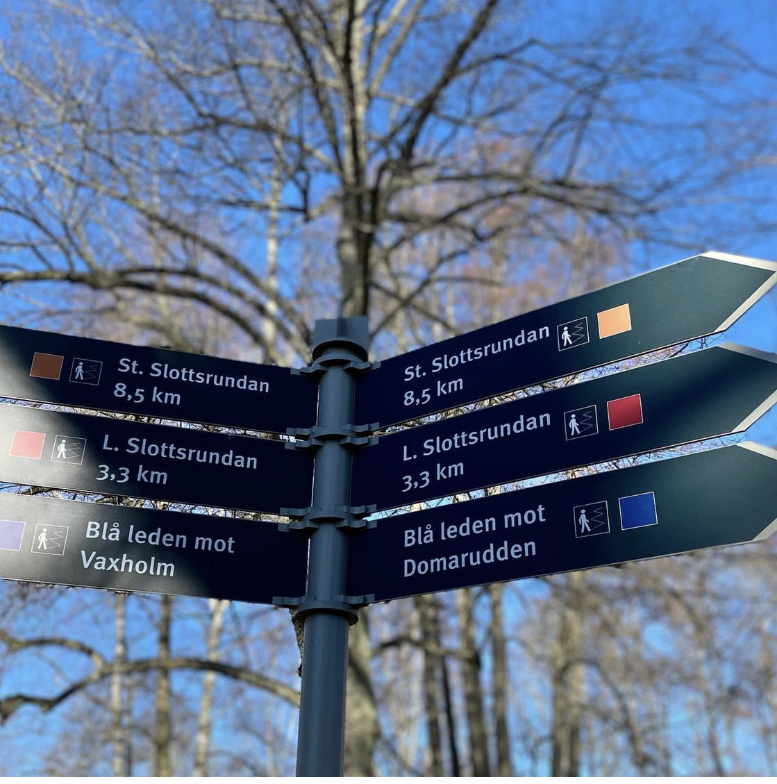 Bogesund Nature Reserve Walking Trail Sign Sweden